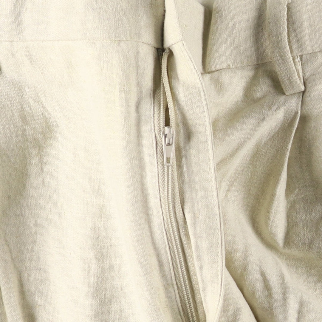 WEATHERPROOF Two-pleat Linen Pants, Men's Size 37 linen Beige type Vintage Second Hand