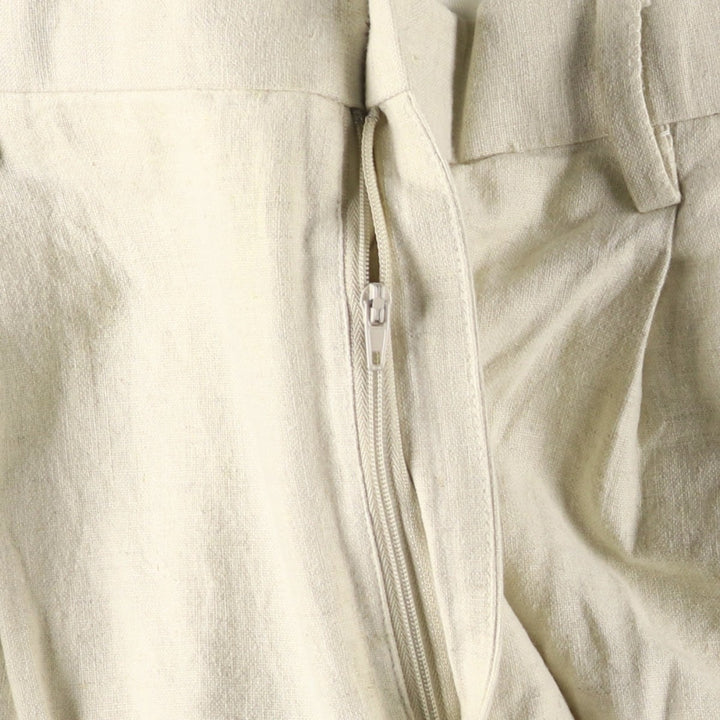 WEATHERPROOF Two-pleat Linen Pants, Men's Size 37 linen Beige type Vintage Second Hand