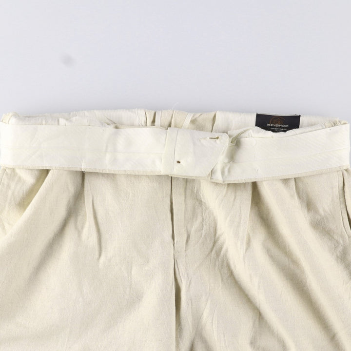 WEATHERPROOF Two-pleat Linen Pants, Men's Size 37 linen Beige type Vintage Second Hand