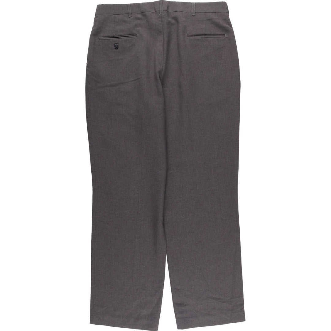 Haggar Two-pleat Slacks, Men's, Size W37 polyester gray type Vintage Second Hand