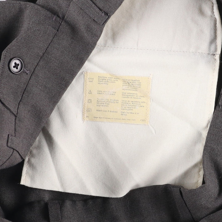 Haggar Two-pleat Slacks, Men's, Size W37 polyester gray type Vintage Second Hand