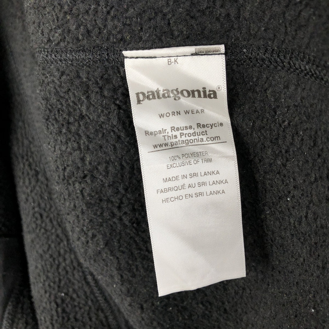 Patagonia Better Sweater 25886FA17 Fleece Vest, Men's Size Medium polyester Charcoal Vintage Second Hand