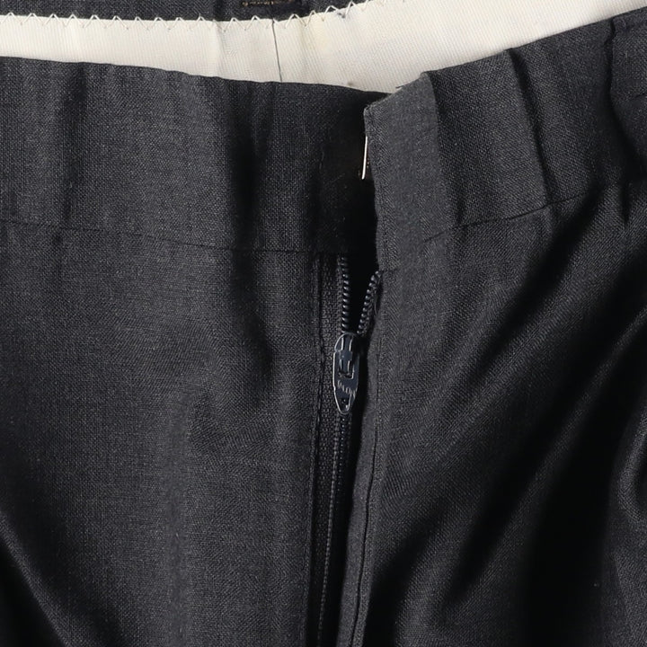 ~90'S Two-pleat slacks, wide-leg pants, men's size W35 equivalent, vintage wide-leg pants unclear gray type Vintage Second Hand