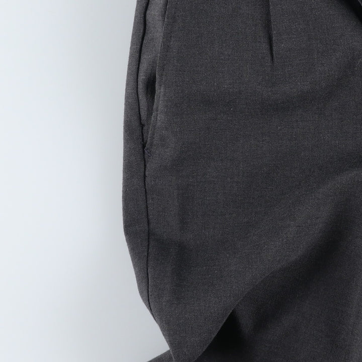 ~90'S Two-pleat slacks, wide-leg pants, men's size W35 equivalent, vintage wide-leg pants unclear gray type Vintage Second Hand