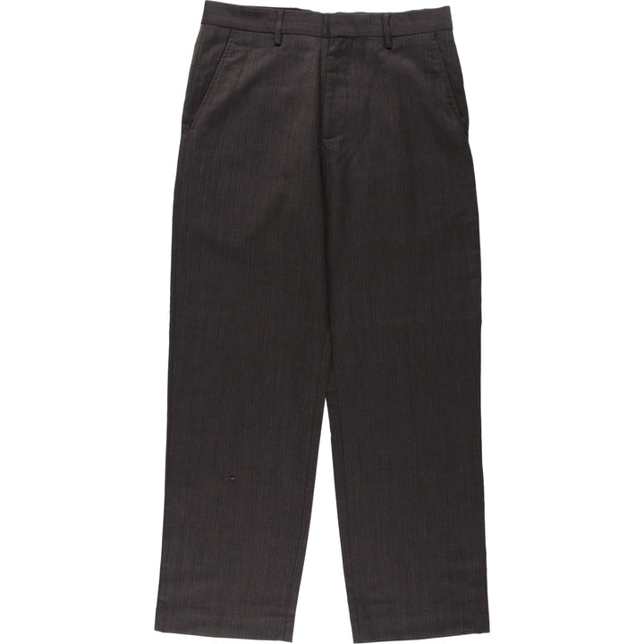 Banana Republic Straight Fit Herringbone Slacks Pants, Men's Size W31 (approx.) unclear brown type Vintage Second Hand
