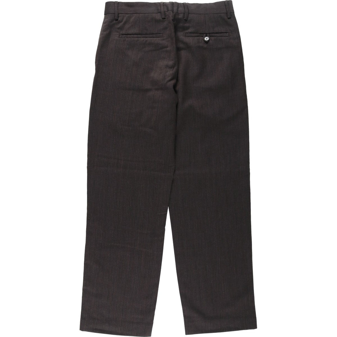 Banana Republic Straight Fit Herringbone Slacks Pants, Men's Size W31 (approx.) unclear brown type Vintage Second Hand