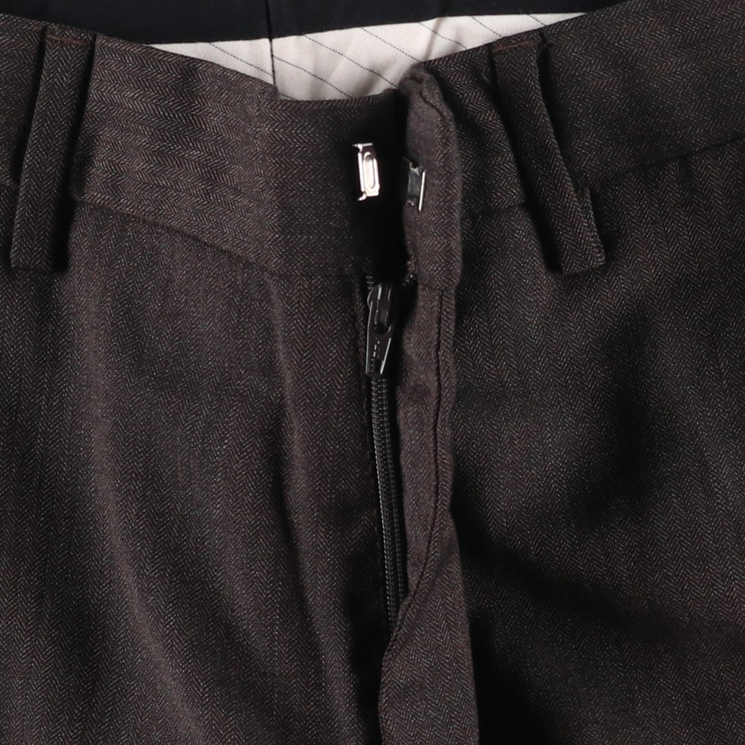 Banana Republic Straight Fit Herringbone Slacks Pants, Men's Size W31 (approx.) unclear brown type Vintage Second Hand