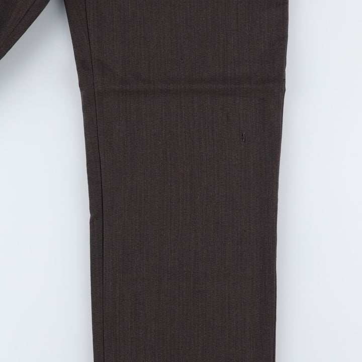 Banana Republic Straight Fit Herringbone Slacks Pants, Men's Size W31 (approx.) unclear brown type Vintage Second Hand