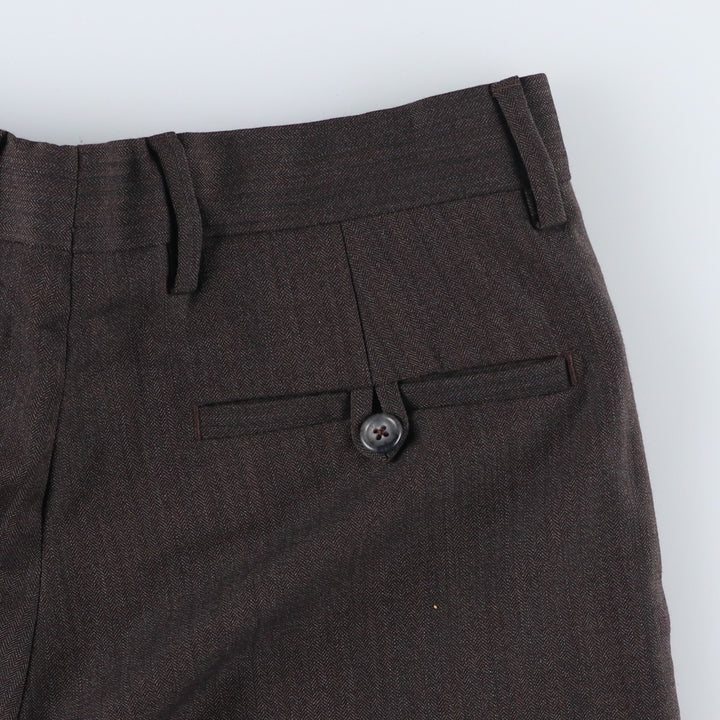 Banana Republic Straight Fit Herringbone Slacks Pants, Men's Size W31 (approx.) unclear brown type Vintage Second Hand