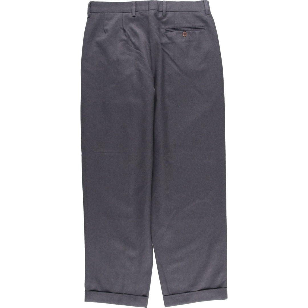 N AND B CLASSIC Two-pleat Slacks, Men's, Size W32 unclear gray type Vintage Second Hand