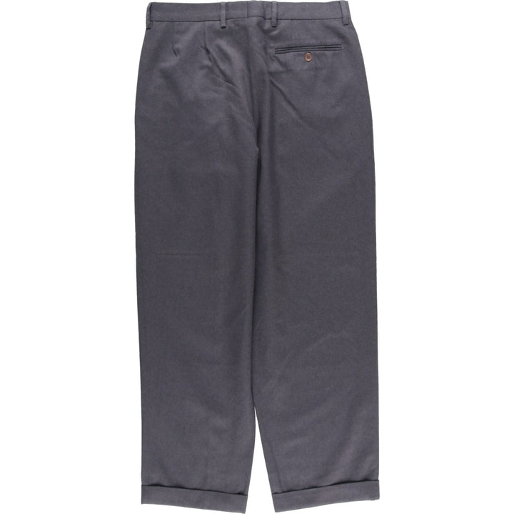 N AND B CLASSIC Two-pleat Slacks, Men's, Size W32 unclear gray type Vintage Second Hand