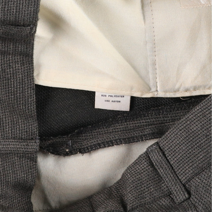 NINO CERRUTI Three-pleat Slacks, Men's Size 34 polyester gray type Vintage Second Hand