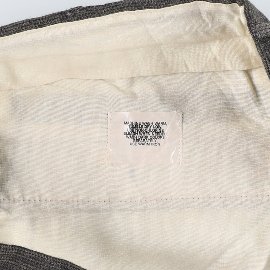 NINO CERRUTI Three-pleat Slacks, Men's Size 34 polyester gray type Vintage Second Hand