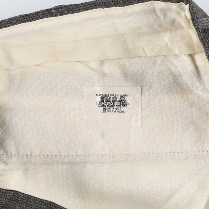 NINO CERRUTI Three-pleat Slacks, Men's Size 34 polyester gray type Vintage Second Hand