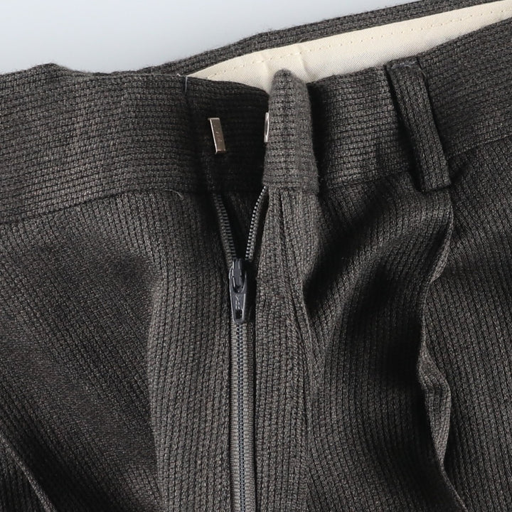 NINO CERRUTI Three-pleat Slacks, Men's Size 34 polyester gray type Vintage Second Hand