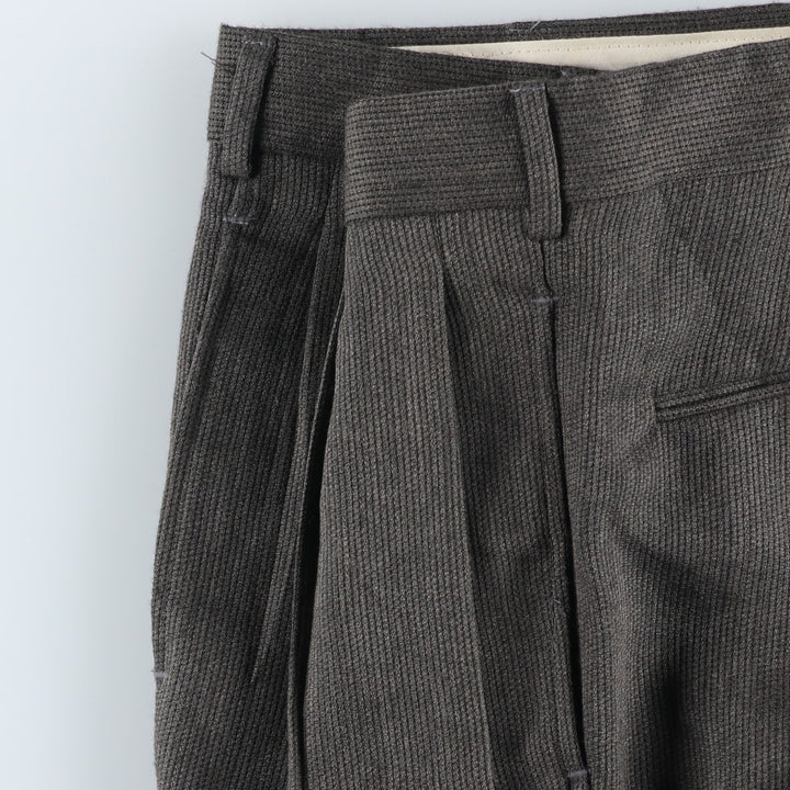 NINO CERRUTI Three-pleat Slacks, Men's Size 34 polyester gray type Vintage Second Hand