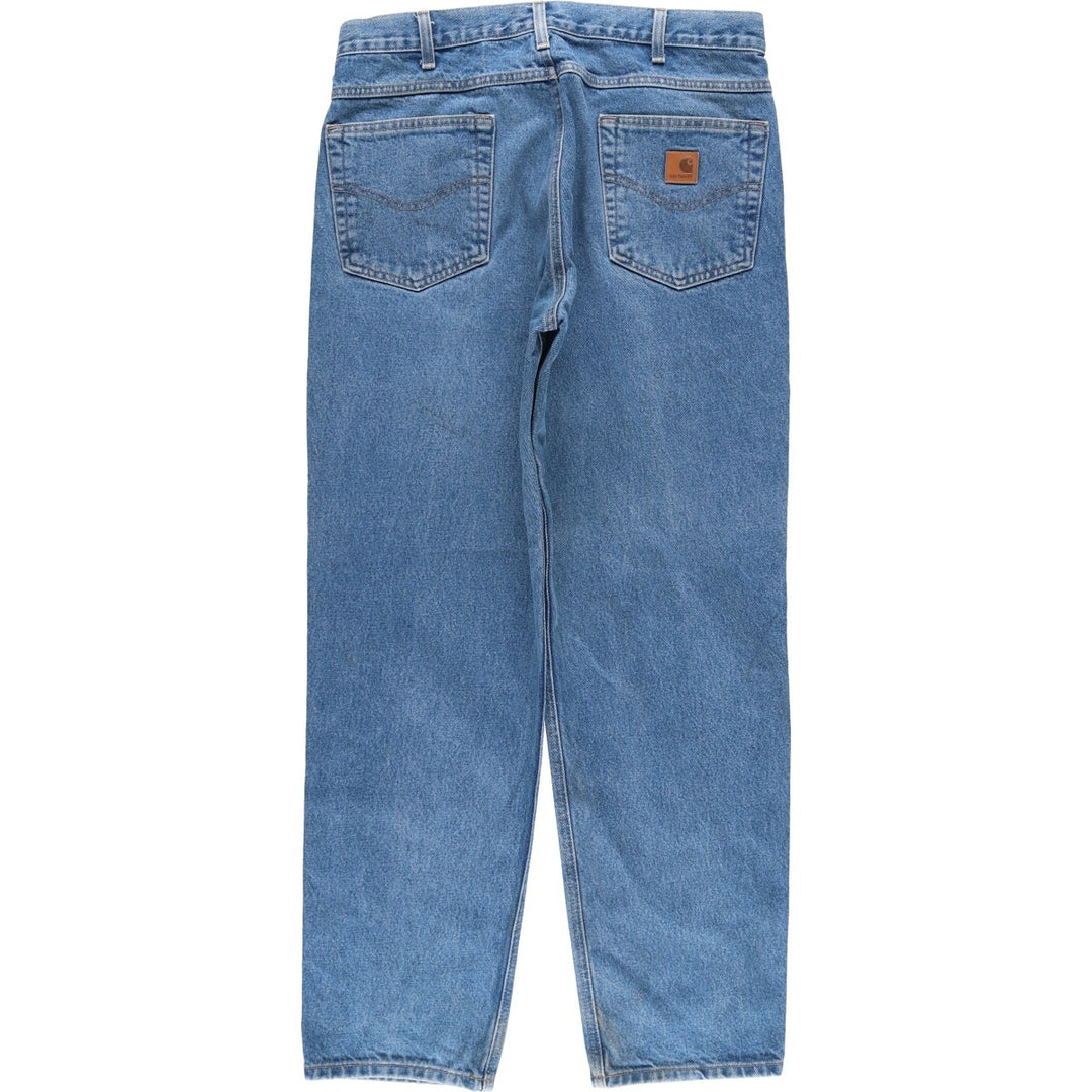 Carhartt Relaxed Fit Tapered Denim Pants for Men, W35 cotton blue type Vintage Second Hand