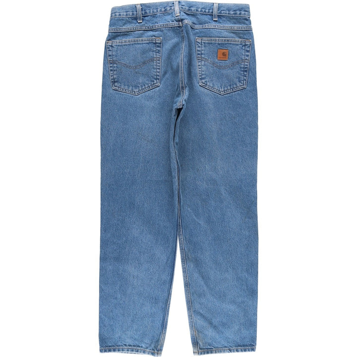 Carhartt Relaxed Fit Tapered Denim Pants for Men, W35 cotton blue type Vintage Second Hand