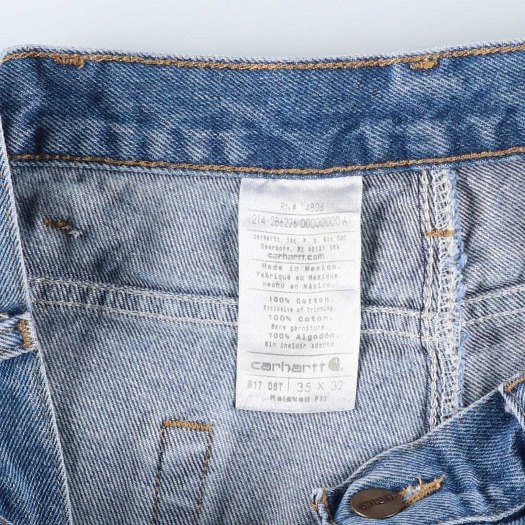 Carhartt Relaxed Fit Tapered Denim Pants for Men, W35 cotton blue type Vintage Second Hand