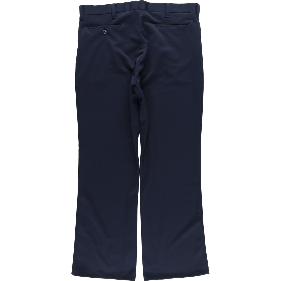 Men's slacks, size W35, zipper fly unclear navy blue type Vintage Second Hand