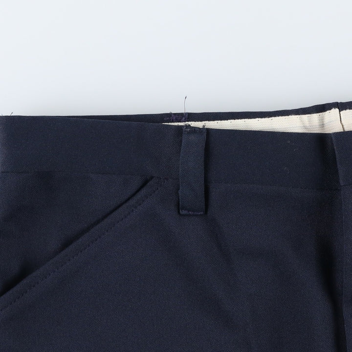 Men's slacks, size W35, zipper fly unclear navy blue type Vintage Second Hand