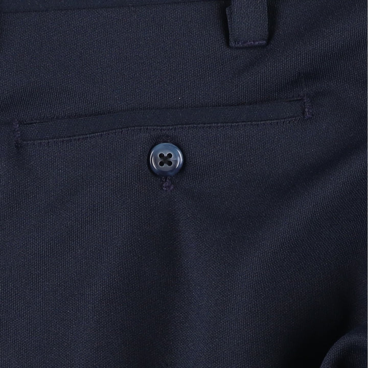 Men's slacks, size W35, zipper fly unclear navy blue type Vintage Second Hand