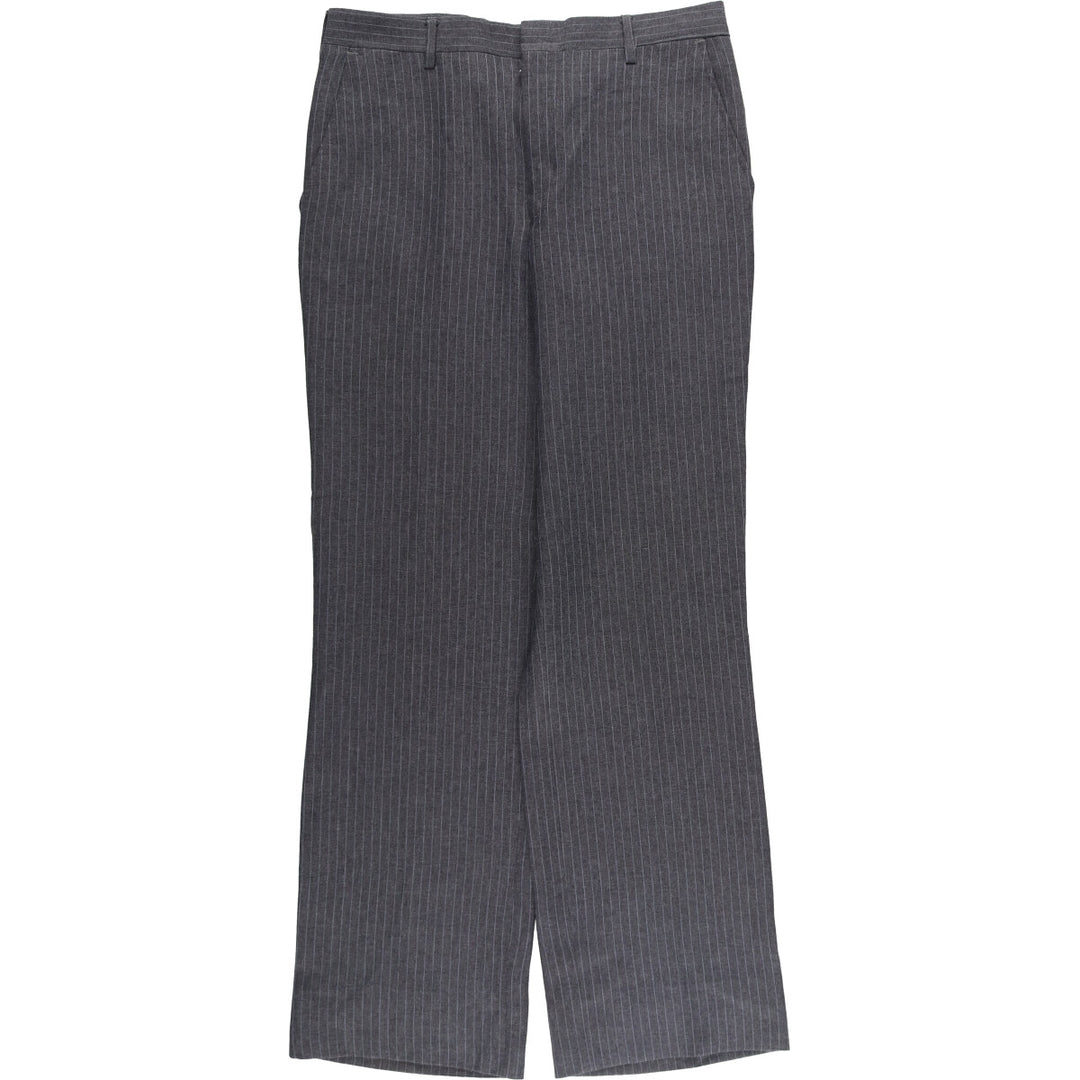 Vintage 1960'S striped wool pants, men's size W32 unclear gray type Vintage Second Hand