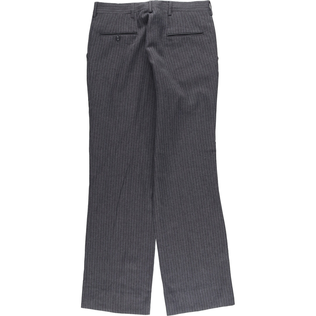 Vintage 1960'S striped wool pants, men's size W32 unclear gray type Vintage Second Hand