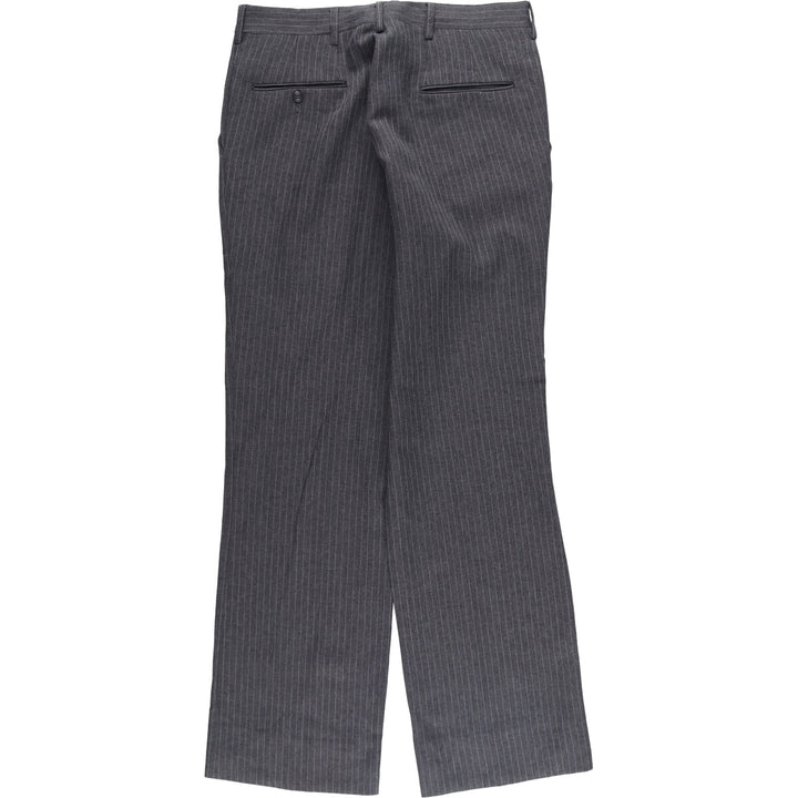 Vintage 1960'S striped wool pants, men's size W32 unclear gray type Vintage Second Hand
