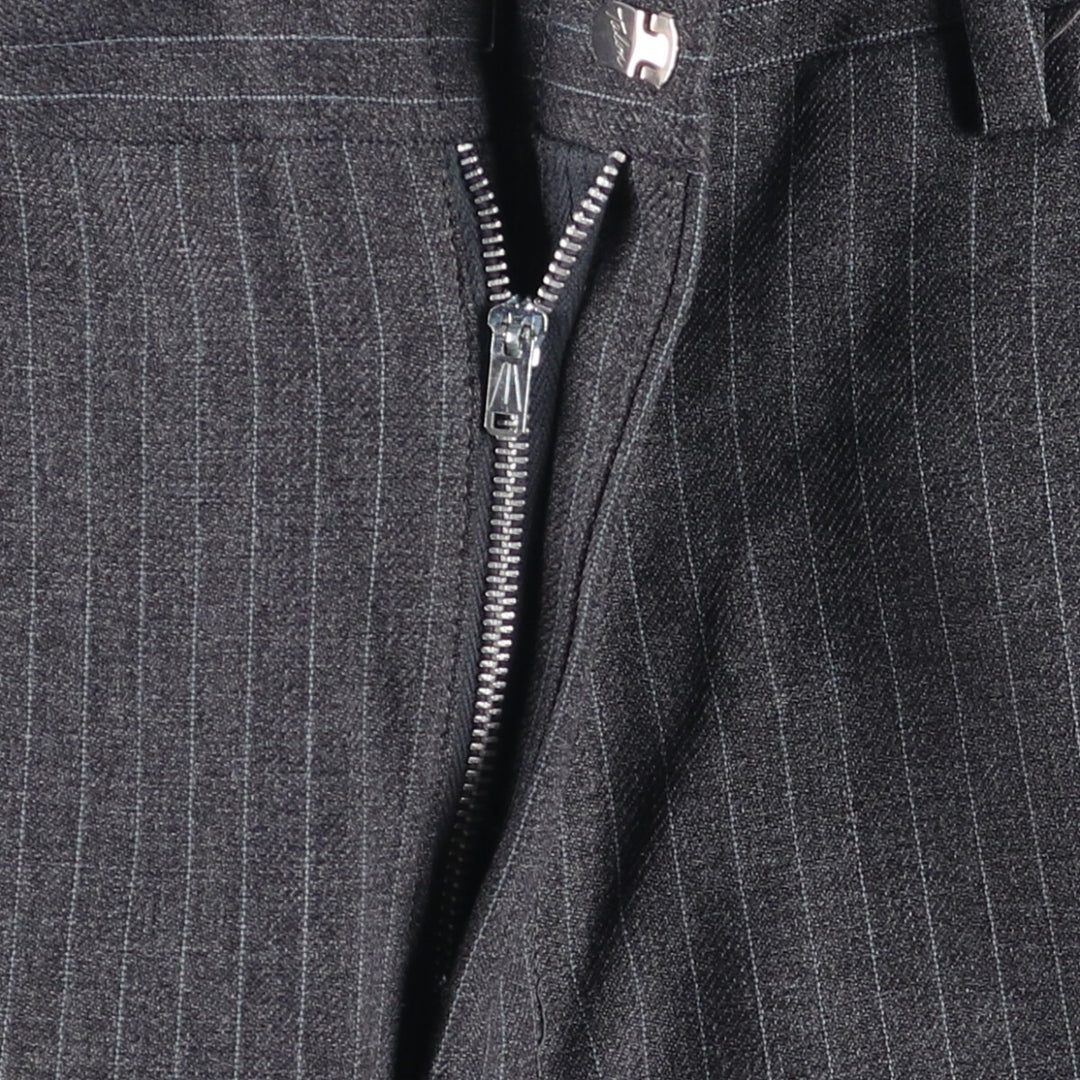 Vintage 1960'S striped wool pants, men's size W32 unclear gray type Vintage Second Hand