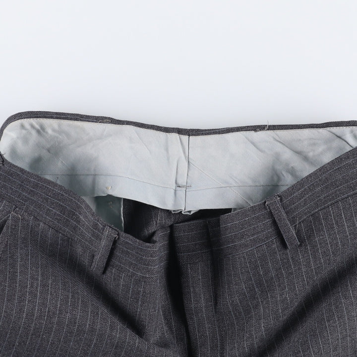 Vintage 1960'S striped wool pants, men's size W32 unclear gray type Vintage Second Hand