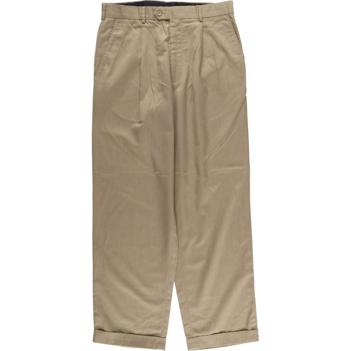 ALFANI One-Tuck Slacks, Men's, Size W31 polyester Beige type Vintage Second Hand