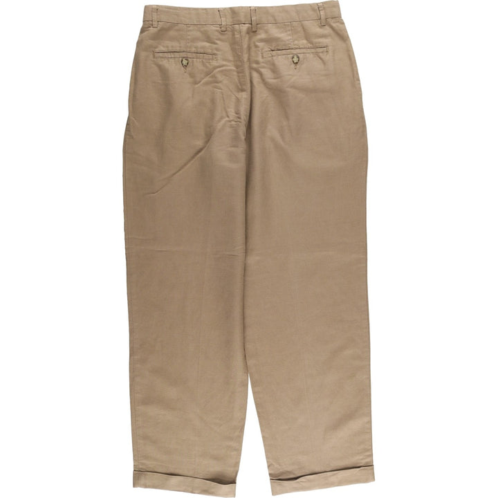 CLUB ROOM Two-pleat Linen Pants, Men's Size 34 linen Beige type Vintage Second Hand