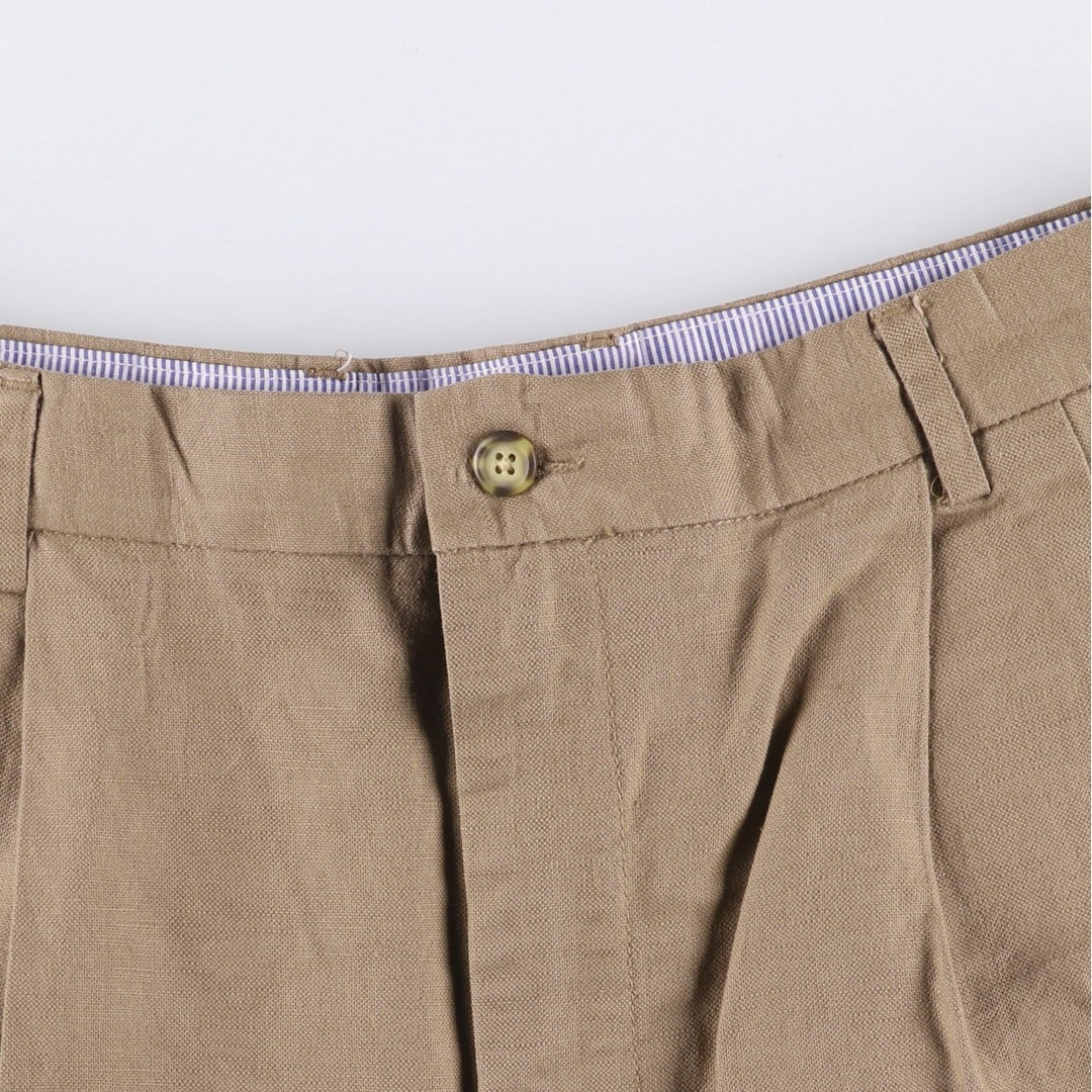 CLUB ROOM Two-pleat Linen Pants, Men's Size 34 linen Beige type Vintage Second Hand