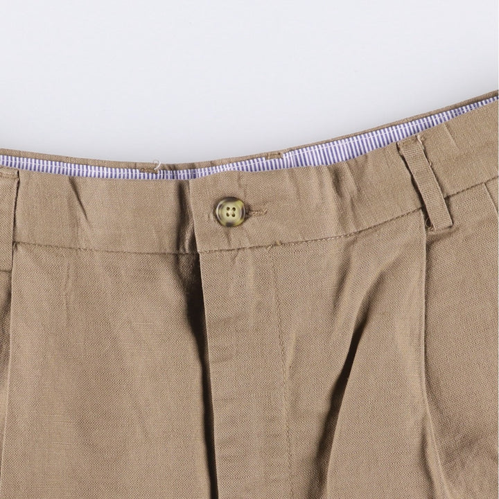CLUB ROOM Two-pleat Linen Pants, Men's Size 34 linen Beige type Vintage Second Hand