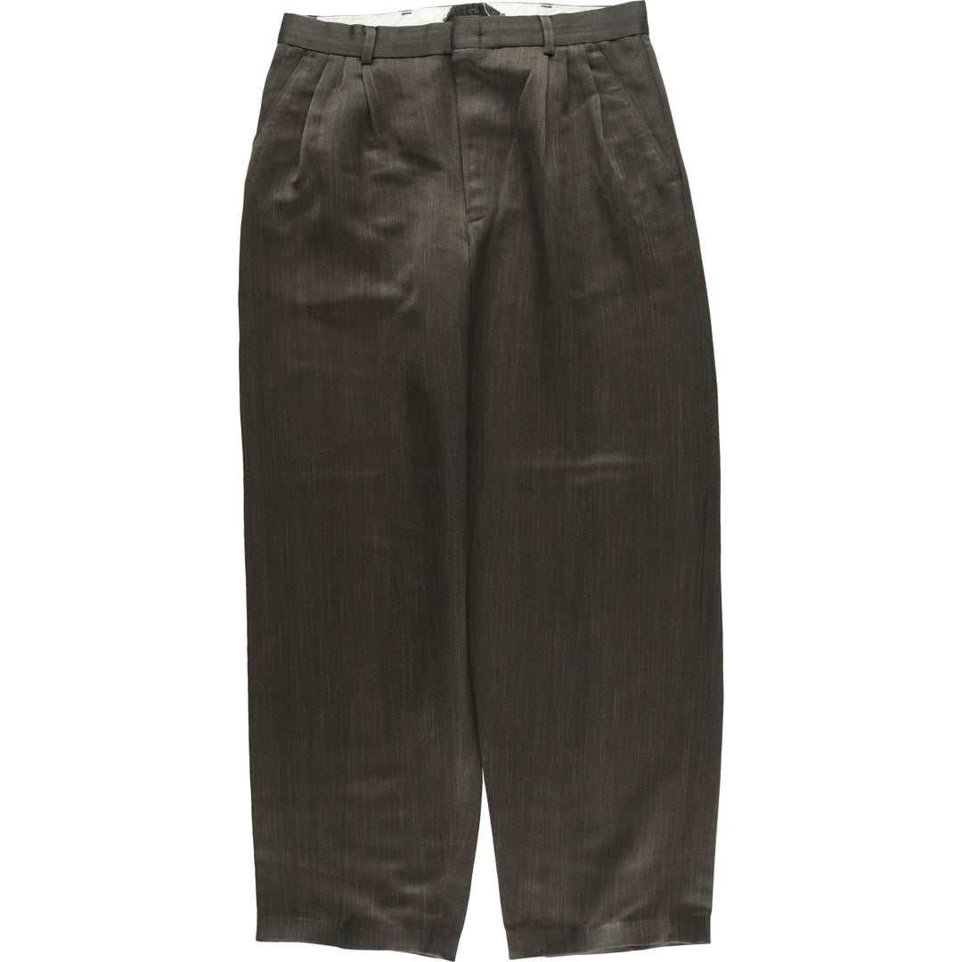 Vintage three-pleat slacks for men, size W31 unclear Charcoal Vintage Second Hand