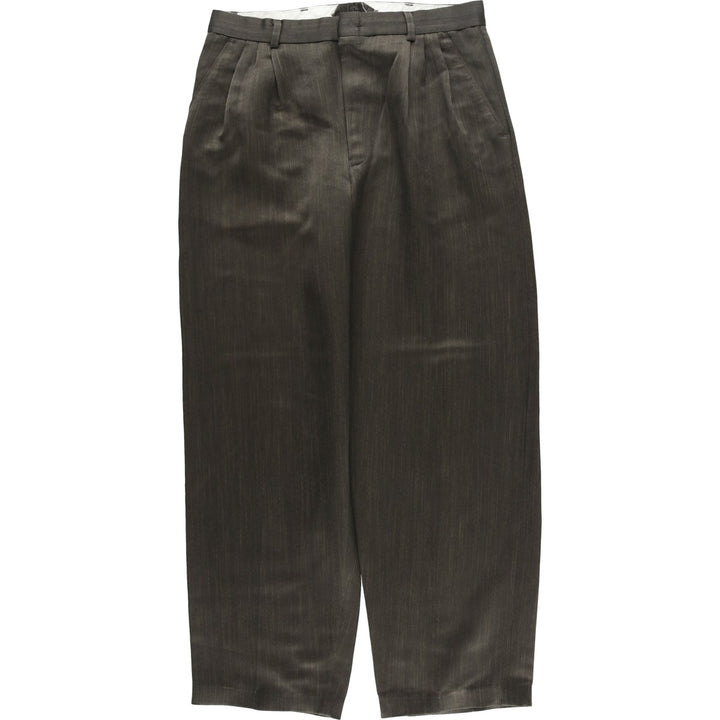 Vintage three-pleat slacks for men, size W31 unclear Charcoal Vintage Second Hand
