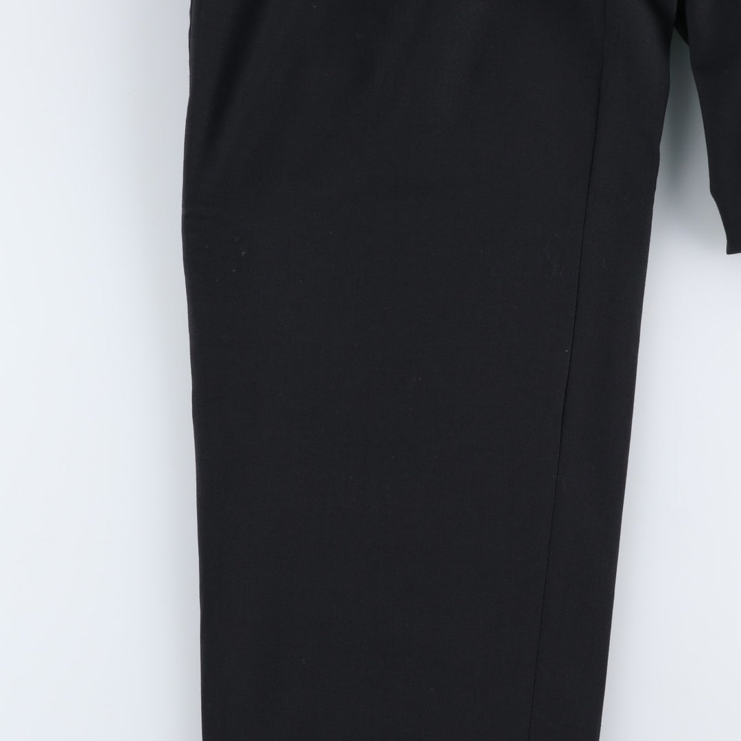 Balmain One-Tuck Wool Pants, Men's Slacks, Size W35 wool black type Vintage Second Hand