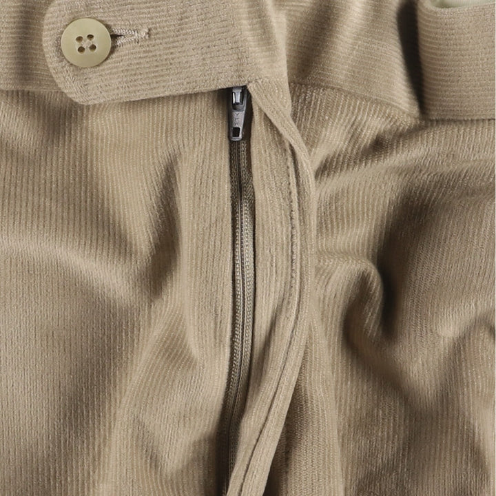 RIVIERA SPORT Two-pleat Corduroy Pants, Made in Canada, Men's, Size W34 polyester Beige type Vintage Second Hand