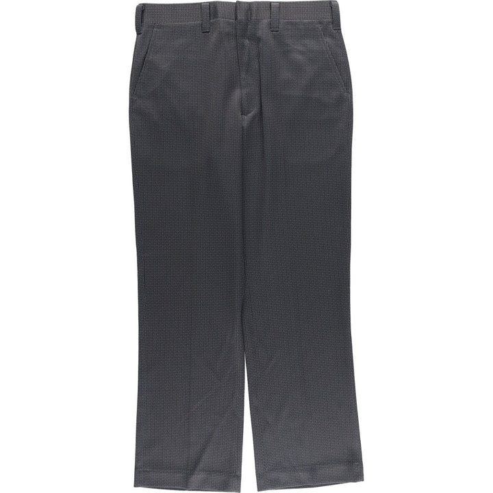 Vintage 1970'S Haggar Double Knit All-Over Print Slacks, Men's Size 34 unclear gray type Vintage Second Hand