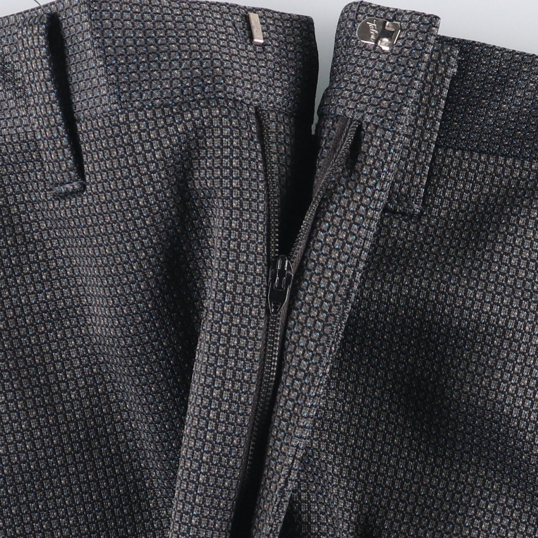 Vintage 1970'S Haggar Double Knit All-Over Print Slacks, Men's Size 34 unclear gray type Vintage Second Hand