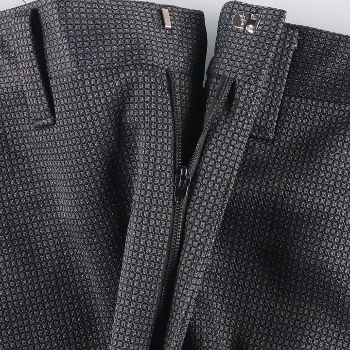 Vintage 1970'S Haggar Double Knit All-Over Print Slacks, Men's Size 34 unclear gray type Vintage Second Hand