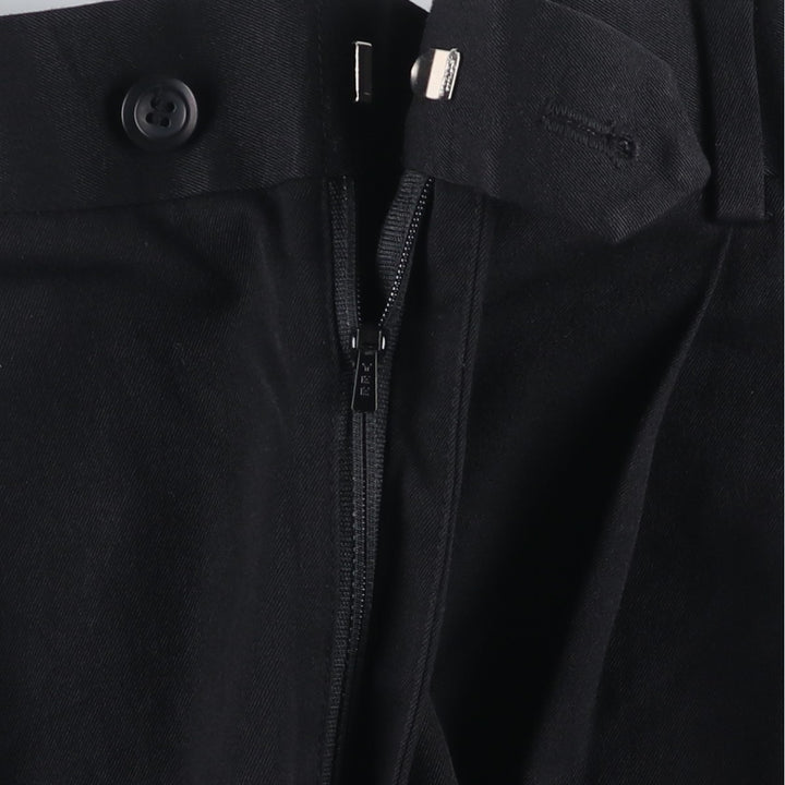 DAVID TAYLOR Two-pleat Slacks Pants Men's Size W34 polyester black type Vintage Second Hand