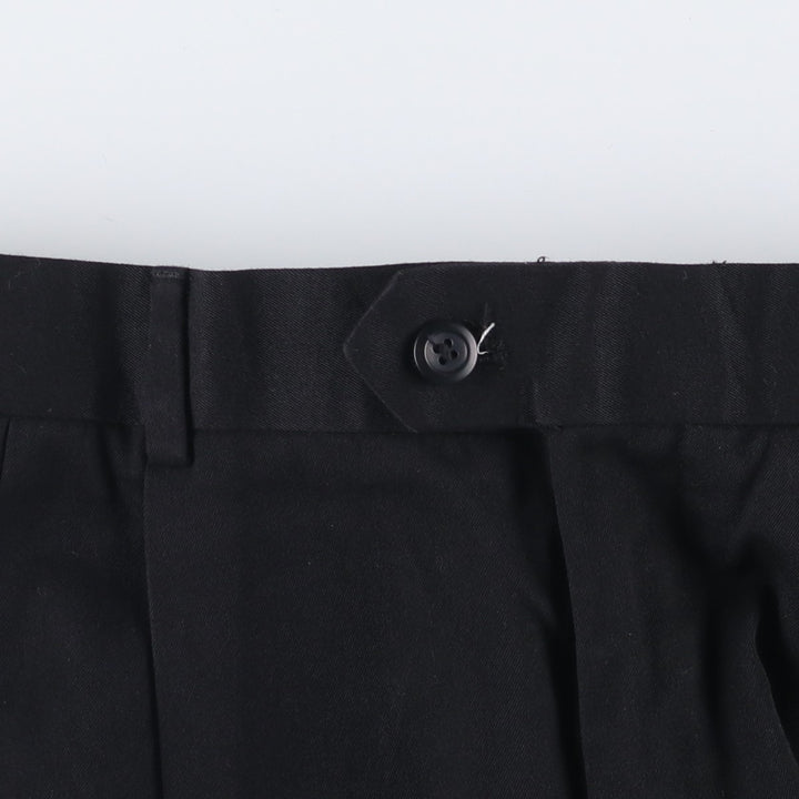DAVID TAYLOR Two-pleat Slacks Pants Men's Size W34 polyester black type Vintage Second Hand