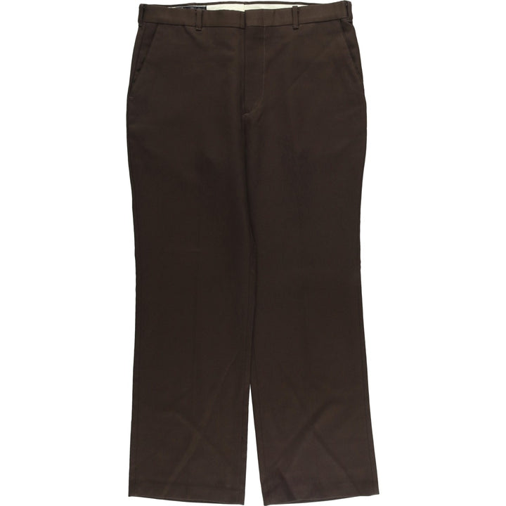 1970s~ Vintage COMFORT ACTION Slacks, Made in USA, Men's, Size 36 unclear brown type Vintage Second Hand
