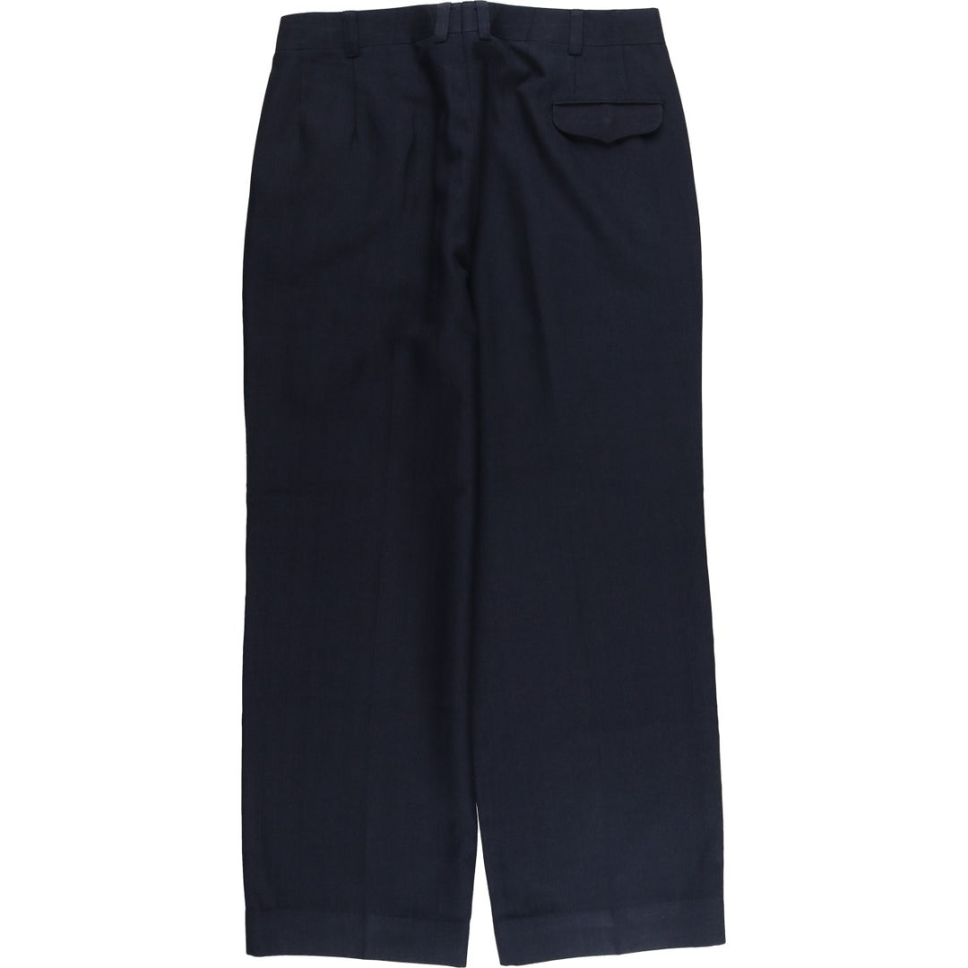 APPOLO Two-pleat Slacks, Men's, Size W32 unclear navy blue type Vintage Second Hand