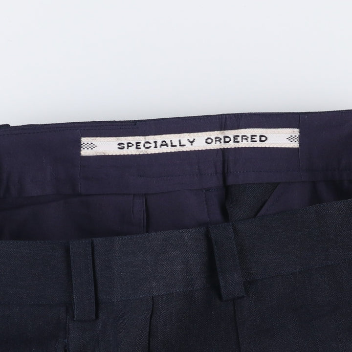 APPOLO Two-pleat Slacks, Men's, Size W32 unclear navy blue type Vintage Second Hand
