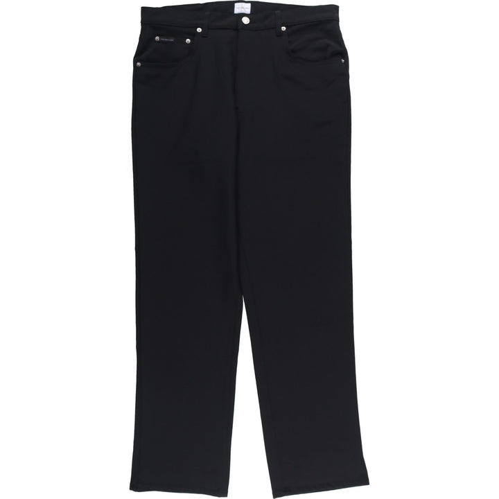 Calvin Klein Jeans slacks from the 2000s, men's size W37 polyester black type Vintage Second Hand