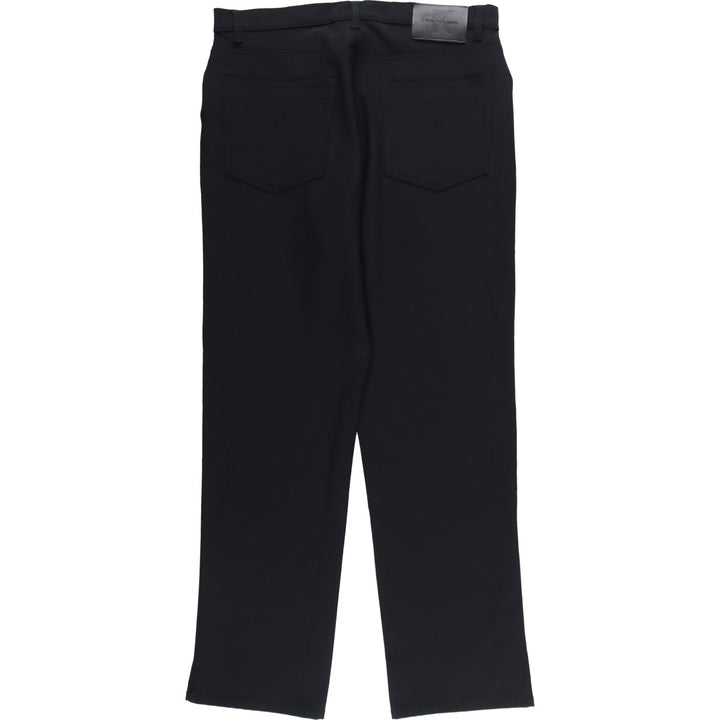 Calvin Klein Jeans slacks from the 2000s, men's size W37 polyester black type Vintage Second Hand