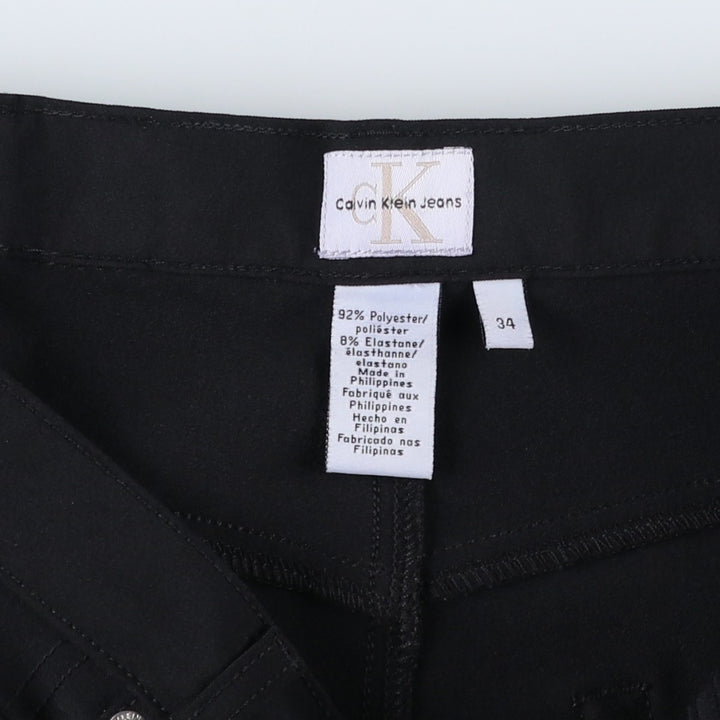 Calvin Klein Jeans slacks from the 2000s, men's size W37 polyester black type Vintage Second Hand